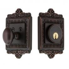 Nostalgic Warehouse 719031 - Nostalgic Warehouse Egg & Dart Plate Single Cylinder Deadbolt in Timeless Bronze