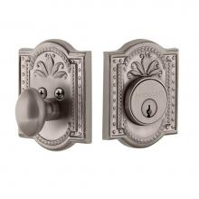 Nostalgic Warehouse 719037 - Nostalgic Warehouse Meadows Plate Single Cylinder Deadbolt in Satin Nickel