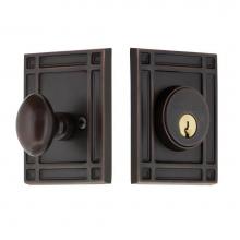 Nostalgic Warehouse 719051 - Nostalgic Warehouse Mission Plate Single Cylinder Deadbolt in Timeless Bronze