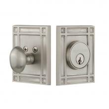 Nostalgic Warehouse 719055 - Nostalgic Warehouse Mission Plate Single Cylinder Deadbolt in Satin Nickel