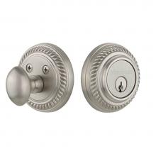 Nostalgic Warehouse 719075 - Nostalgic Warehouse Rope Rosette Single Cylinder Deadbolt in Satin Nickel