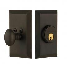 Nostalgic Warehouse 719088 - Nostalgic Warehouse Studio Plate Single Cylinder Deadbolt in Oil_Rubbed Bronze