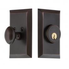 Nostalgic Warehouse 719097 - Nostalgic Warehouse Studio Plate Single Cylinder Deadbolt in Timeless Bronze