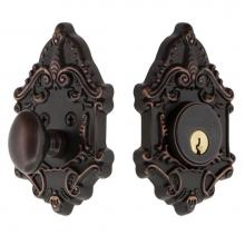 Nostalgic Warehouse 719103 - Nostalgic Warehouse Victorian Plate Single Cylinder Deadbolt in Timeless Bronze