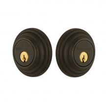 Nostalgic Warehouse 719121 - Nostalgic Warehouse Classic Rosette Double Cylinder Deadbolt in Oil_Rubbed Bronze