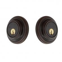 Nostalgic Warehouse 719124 - Nostalgic Warehouse Classic Rosette Double Cylinder Deadbolt in Timeless Bronze