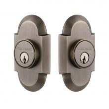 Nostalgic Warehouse 719127 - Nostalgic Warehouse Cottage Plate Double Cylinder Deadbolt in Antique Pewter