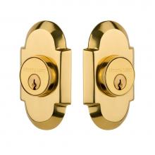 Nostalgic Warehouse 719130 - Nostalgic Warehouse Cottage Plate Double Cylinder Deadbolt in Polished Brass