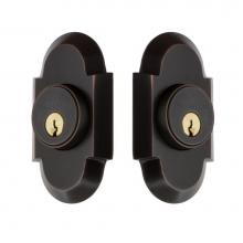 Nostalgic Warehouse 719132 - Nostalgic Warehouse Cottage Plate Double Cylinder Deadbolt in Timeless Bronze