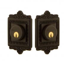 Nostalgic Warehouse 719152 - Nostalgic Warehouse Egg & Dart Plate Double Cylinder Deadbolt in Oil_Rubbed Bronze