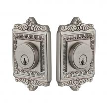 Nostalgic Warehouse 719154 - Nostalgic Warehouse Egg & Dart Plate Double Cylinder Deadbolt in Satin Nickel