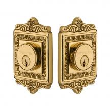 Nostalgic Warehouse 719160 - Nostalgic Warehouse Egg & Dart Plate Double Cylinder Deadbolt in Polished Brass