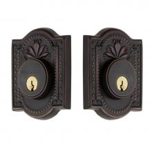 Nostalgic Warehouse 719169 - Nostalgic Warehouse Meadows Plate Double Cylinder Deadbolt in Timeless Bronze