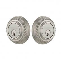 Nostalgic Warehouse 719206 - Nostalgic Warehouse Rope Rosette Double Cylinder Deadbolt in Satin Nickel