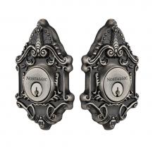 Nostalgic Warehouse 719238 - Nostalgic Warehouse Victorian Plate Double Cylinder Deadbolt in Antique Pewter