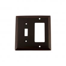 Nostalgic Warehouse 719670 - Nostalgic Warehouse Deco Switch Plate with Toggle and Rocker in Timeless Bronze