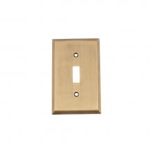 Nostalgic Warehouse 719698 - Nostalgic Warehouse New York Switch Plate with Single Toggle in Antique Brass