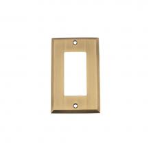 Nostalgic Warehouse 719701 - Nostalgic Warehouse New York Switch Plate with Single Rocker in Antique Brass