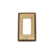 Nostalgic Warehouse 719761 - Nostalgic Warehouse Egg & Dart Switch Plate with Single Rocker in Antique Brass