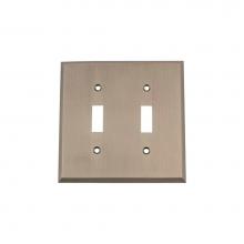 Nostalgic Warehouse 719771 - Nostalgic Warehouse New York Switch Plate with Double Toggle in Antique Pewter