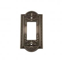 Nostalgic Warehouse 719785 - Nostalgic Warehouse Meadows Switch Plate with Single Rocker in Antique Pewter
