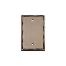 Nostalgic Warehouse 719829 - Nostalgic Warehouse Rope Switch Plate with Blank Cover in Antique Pewter