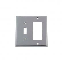 Nostalgic Warehouse 719850 - Nostalgic Warehouse New York Switch Plate with Toggle and Rocker in Bright Chrome