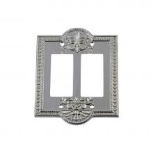 Nostalgic Warehouse 719858 - Nostalgic Warehouse Meadows Switch Plate with Double Rocker in Bright Chrome