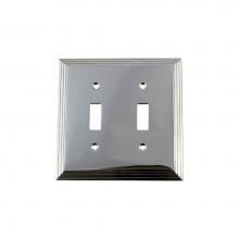 Nostalgic Warehouse 719879 - Nostalgic Warehouse Deco Switch Plate with Double Toggle in Bright Chrome
