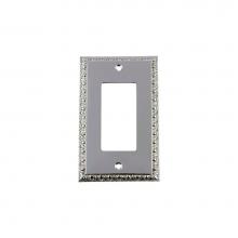 Nostalgic Warehouse 719905 - Nostalgic Warehouse Egg & Dart Switch Plate with Single Rocker in Bright Chrome