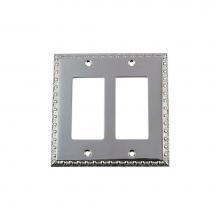 Nostalgic Warehouse 719906 - Nostalgic Warehouse Egg & Dart Switch Plate with Double Rocker in Bright Chrome
