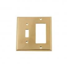 Nostalgic Warehouse 719922 - Nostalgic Warehouse New York Switch Plate with Toggle and Rocker in Polished Brass