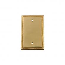 Nostalgic Warehouse 719973 - Nostalgic Warehouse Rope Switch Plate with Blank Cover in Polished Brass