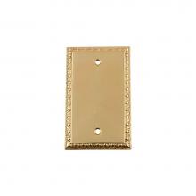 Nostalgic Warehouse 719985 - Nostalgic Warehouse Egg & Dart Switch Plate with Blank Cover in Polished Brass
