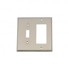 Nostalgic Warehouse 719994 - Nostalgic Warehouse New York Switch Plate with Toggle and Rocker in Satin Nickel