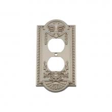 Nostalgic Warehouse 720004 - Nostalgic Warehouse Meadows Switch Plate with Outlet in Satin Nickel