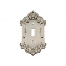 Nostalgic Warehouse 720010 - Nostalgic Warehouse Victorian Switch Plate with Single Toggle in Satin Nickel