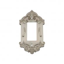 Nostalgic Warehouse 720013 - Nostalgic Warehouse Victorian Switch Plate with Single Rocker in Satin Nickel