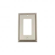 Nostalgic Warehouse 720037 - Nostalgic Warehouse Rope Switch Plate with Single Rocker in Satin Nickel