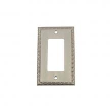 Nostalgic Warehouse 720049 - Nostalgic Warehouse Egg & Dart Switch Plate with Single Rocker in Satin Nickel