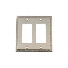 Nostalgic Warehouse 720050 - Nostalgic Warehouse Egg & Dart Switch Plate with Double Rocker in Satin Nickel