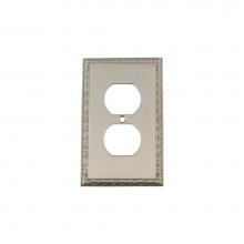 Nostalgic Warehouse 720052 - Nostalgic Warehouse Egg & Dart Switch Plate with Outlet in Satin Nickel