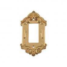 Nostalgic Warehouse 720085 - Nostalgic Warehouse Victorian Switch Plate with Single Rocker in Unlacquered Brass