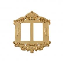 Nostalgic Warehouse 720086 - Nostalgic Warehouse Victorian Switch Plate with Double Rocker in Unlacquered Brass