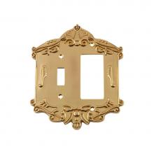 Nostalgic Warehouse 720090 - Nostalgic Warehouse Victorian Switch Plate with Toggle and Rocker in Unlacquered Brass