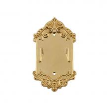 Nostalgic Warehouse 720093 - Nostalgic Warehouse Victorian Switch Plate with Blank Cover in Unlacquered Brass