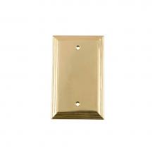 Nostalgic Warehouse 720105 - Nostalgic Warehouse Deco Switch Plate with Blank Cover in Unlacquered Brass