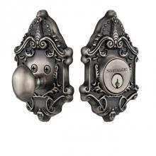 Nostalgic Warehouse 726057 - Nostalgic Warehouse Victorian Plate Single Cylinder Deadbolt in Antique Pewter