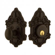 Nostalgic Warehouse 726058 - Nostalgic Warehouse Victorian Plate Single Cylinder Deadbolt in Oil-Rubbed Bronze