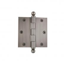 Nostalgic Warehouse 728346 - Nostalgic Warehouse 3.5'' Ball Tip Residential Hinge with Square Corners in Antique Pewt